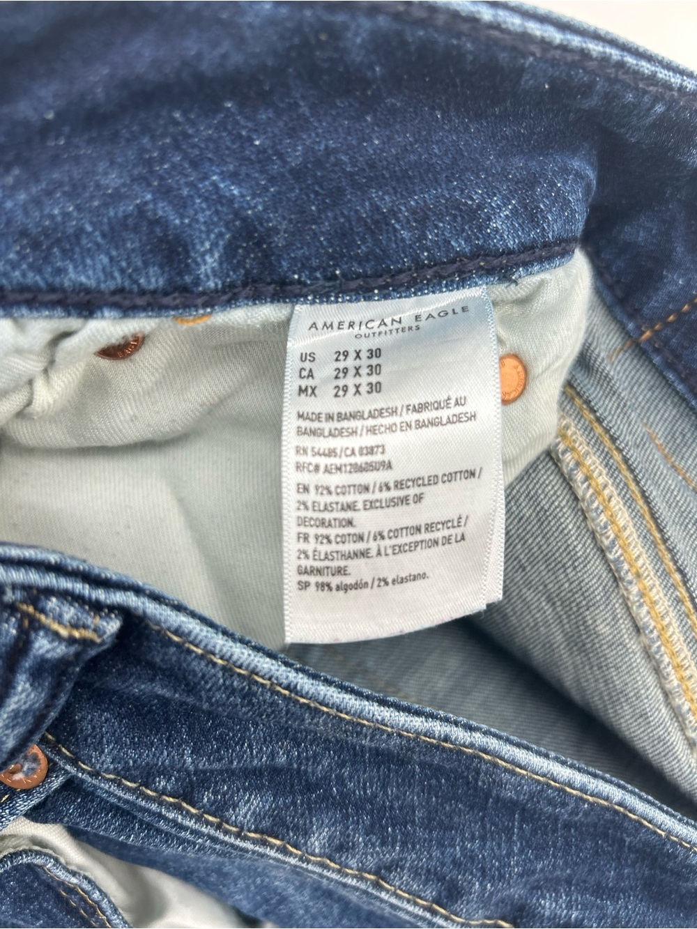 American Eagle Outfitters Indigo Blue Straight Jeans - Picture 3 of 5